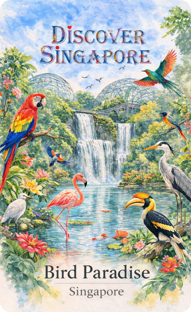 Bird Paradise — hand-illustrated watercolor fridge magnet