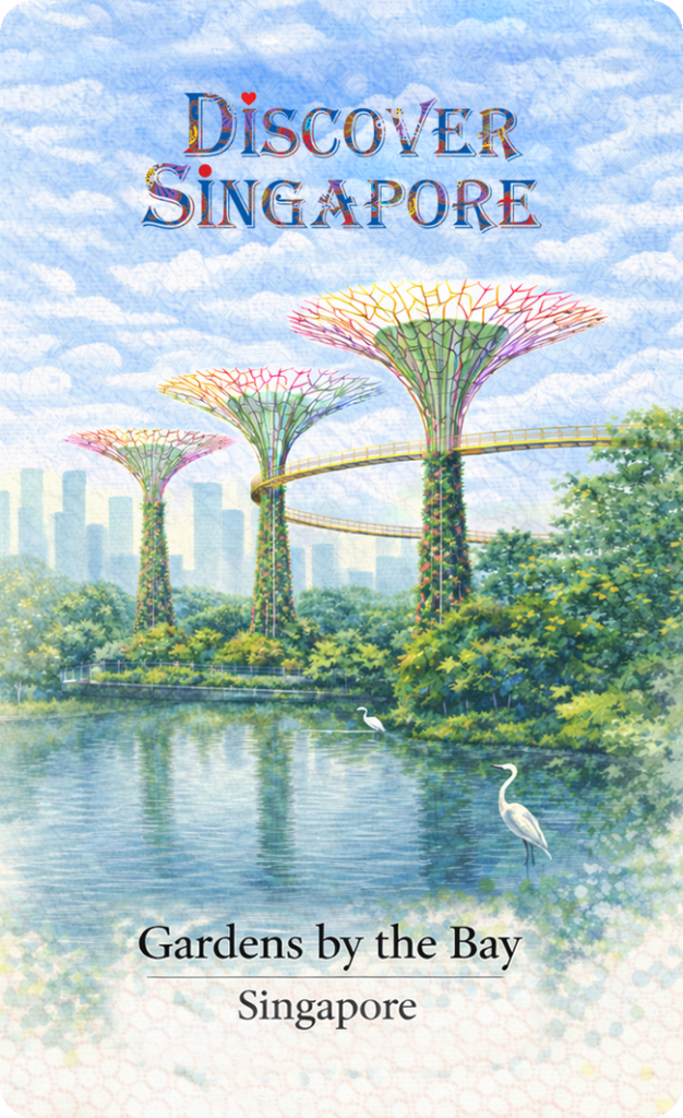 Garden By the Bay — hand-illustrated watercolor fridge magnet