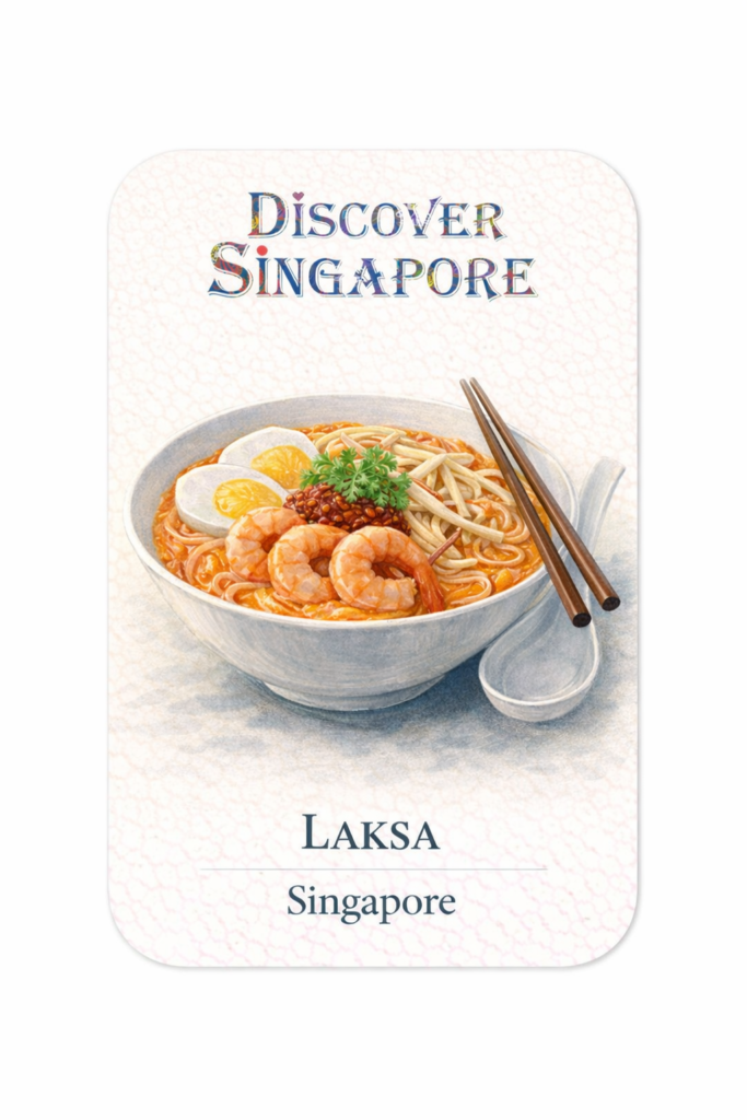 Laksa — hand-illustrated watercolor fridge magnet