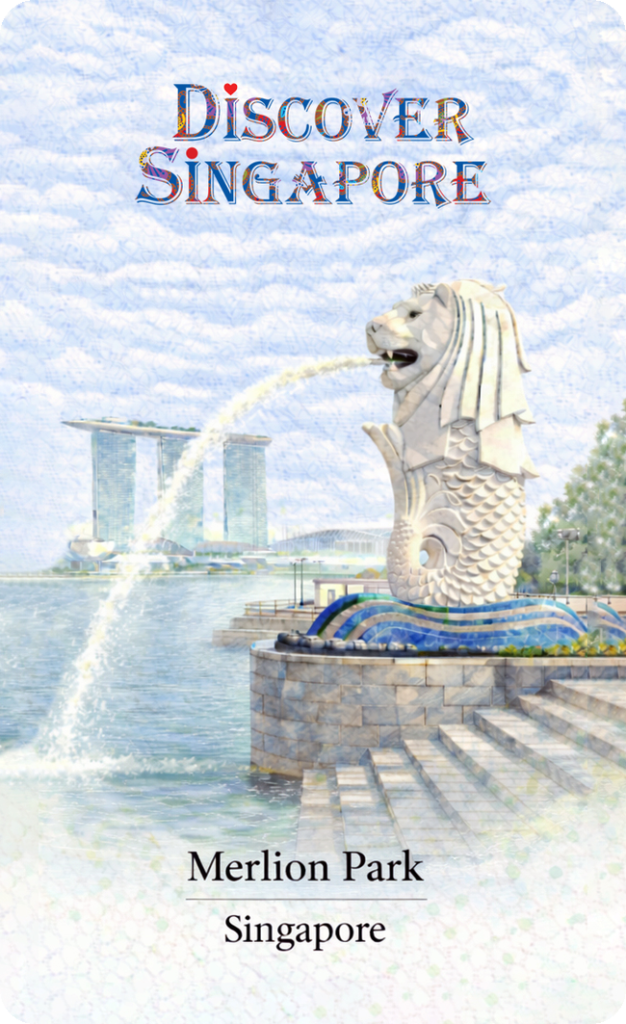 Merlion Park — hand-illustrated watercolor fridge magnet