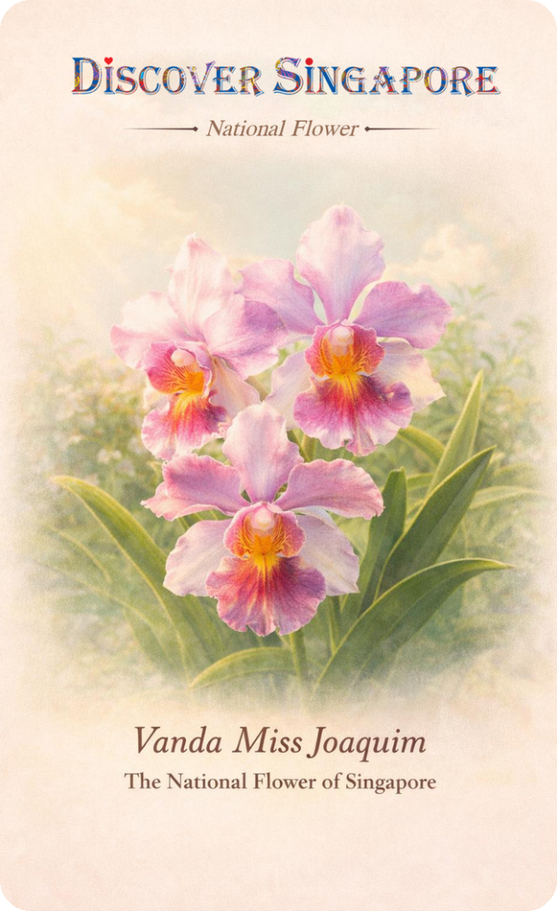 Vanda Miss Joaquim — hand-illustrated watercolor fridge magnet