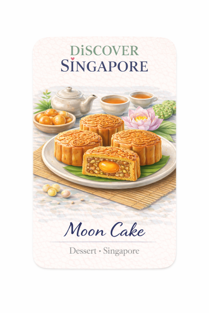 Moon Cake — hand-illustrated watercolor fridge magnet