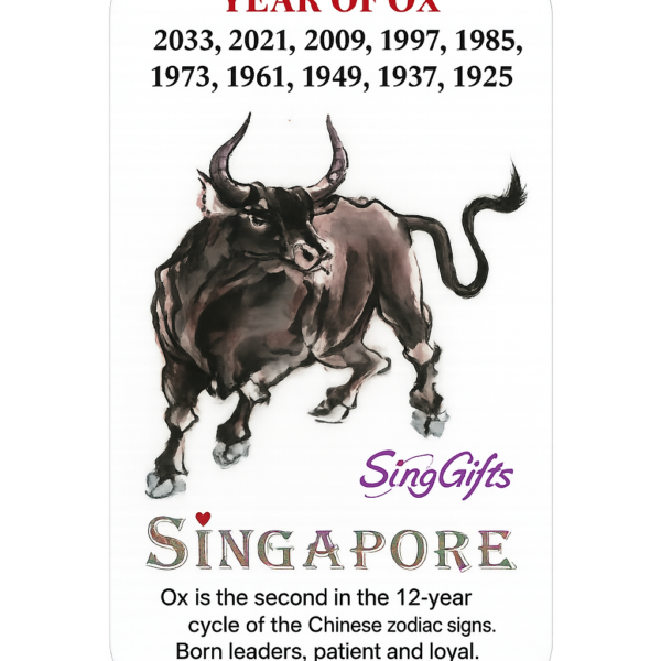 Zodiac  Year of Ox  2033, 2021, 2009, 1997, 1985, 1973, 1961, 1949 and 1937